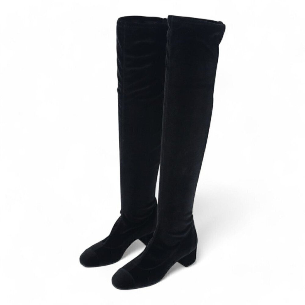 Giuseppe Zanotti Velvet Over the Knee Boots